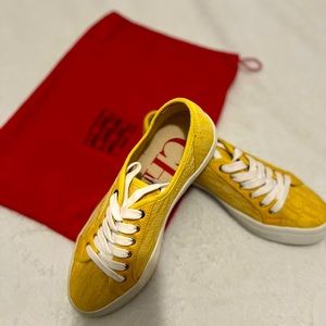 Carolina Herrera Cloth Trainers in Yellow